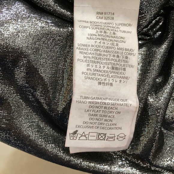 Armani Exchange NWT Gun Metal metallic /lace Dress XS - Picture 11 of 11